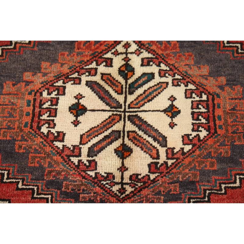 Hand Knotted Oriental 100% Wool Carpet Traditional Geometric Brown Ardebil Area Rug - 6' 9'' X 3' 9''