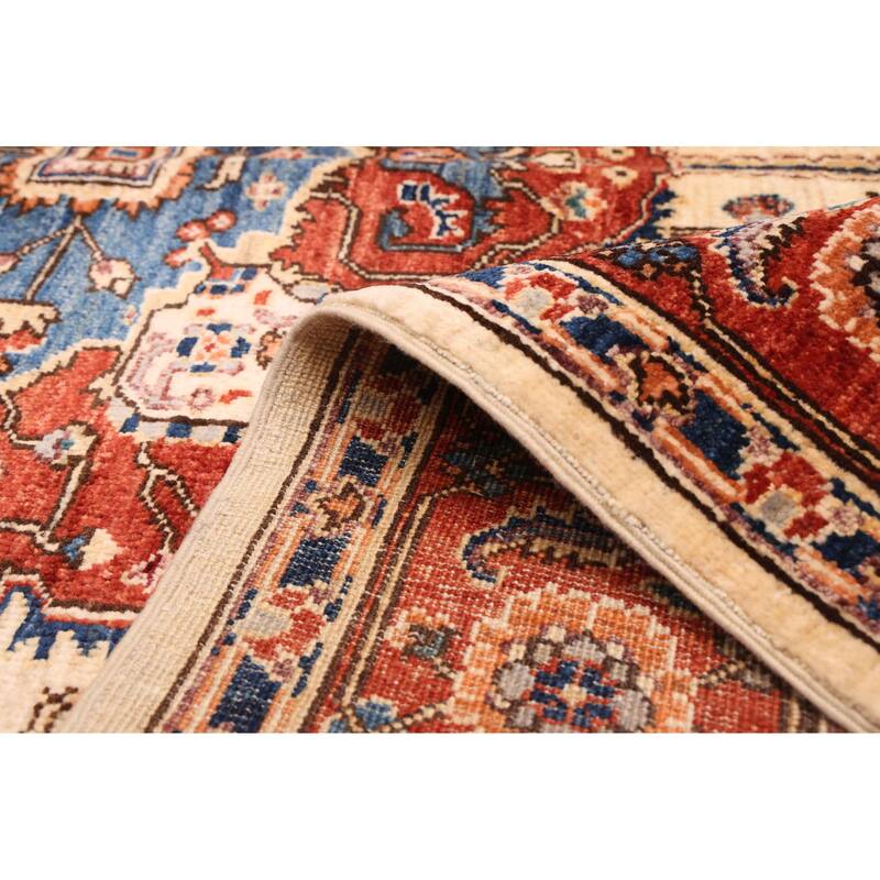 ECARPETGALLERY Hand-knotted Aryana Ivory Wool Rug - 6'0 x 7'10