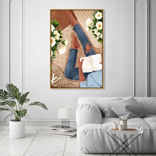 Oliver Gal &Queen of The Store& Gray Fashion and Glam Wall Art Canvas Print - 24 x 24