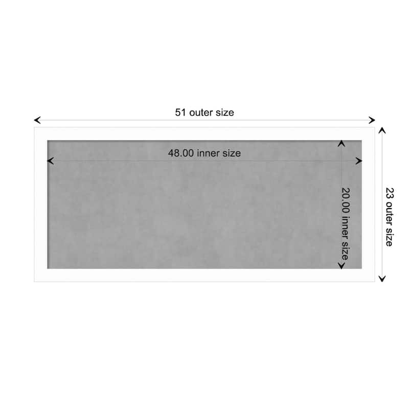 Amanti Art Basic White Narrow Framed Magnetic Board