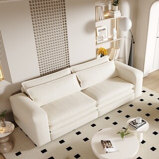 93" King Size Sleeper Sofa Bed, Pull Out Sofa Bed, 3 in 1 Convertible ...