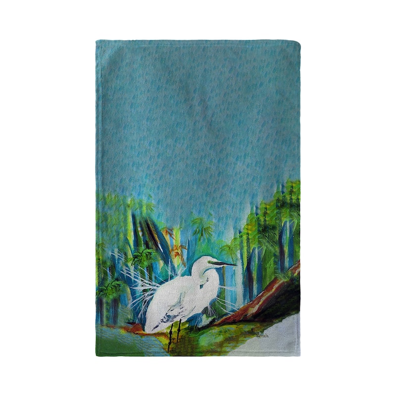 Acrylic Egret Kitchen Towel - 16x25