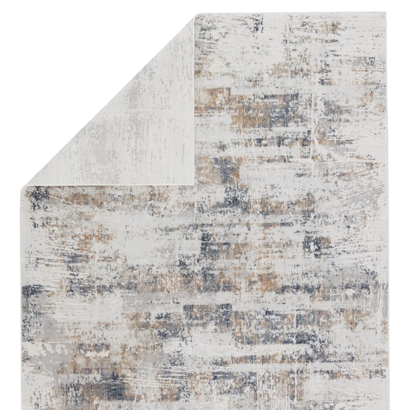 Harvey Abstract Light Gray/ Gold Area Rug