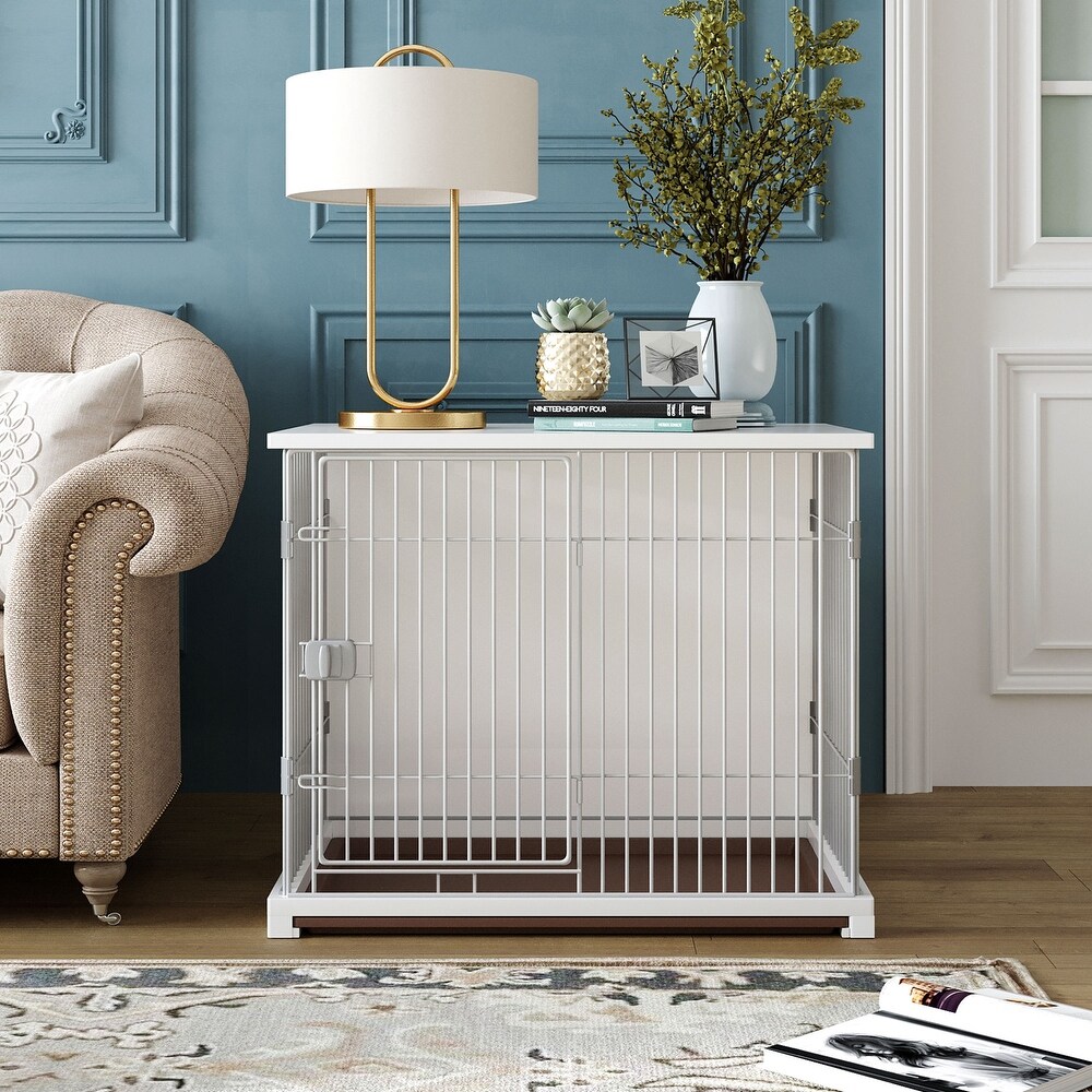 frontgate dog crate end table
