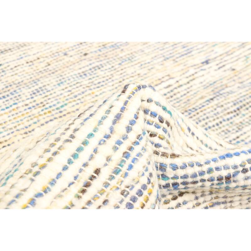 ECARPETGALLERY Braid weave Sienna Cream Wool Rug - 5'0 x 7'10