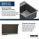 preview thumbnail 41 of 65, Karran QT-825 Drop-in 15-3/4" Single Bowl Quartz Composite Kitchen Sink