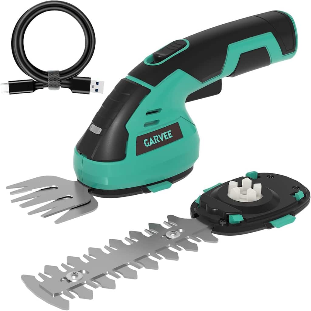 7.2V Cordless 2-in-1 Grass and Hedge Trimmer Kit with Lithium Battery and Type-C Charging Cable