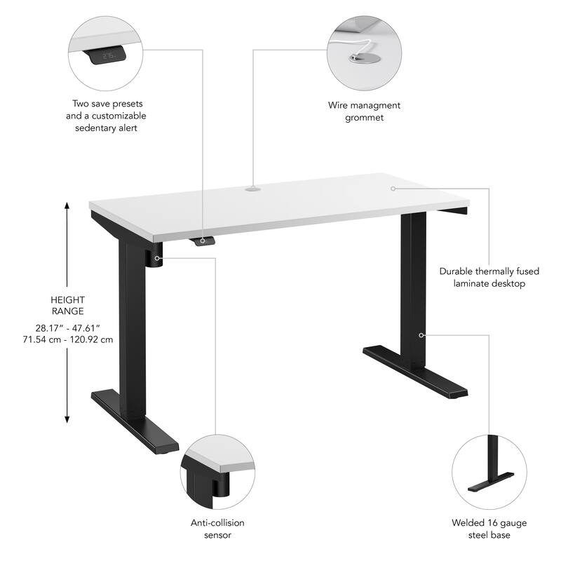 Bush Business Furniture Move 40 Series 48x24 Adjustable Standing Desk
