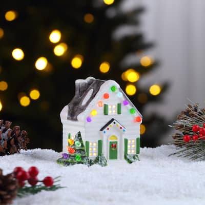 4.6" Nostalgic Ceramic Village House