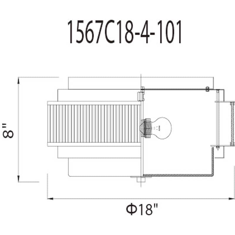 Valdivia 4 Light 18in Black Flush Mount