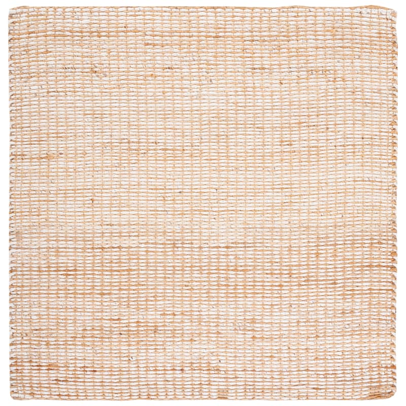 SAFAVIEH Handmade Natural Fiber Amiah Farmhouse Rug - 7' Square - Natural/Ivory
