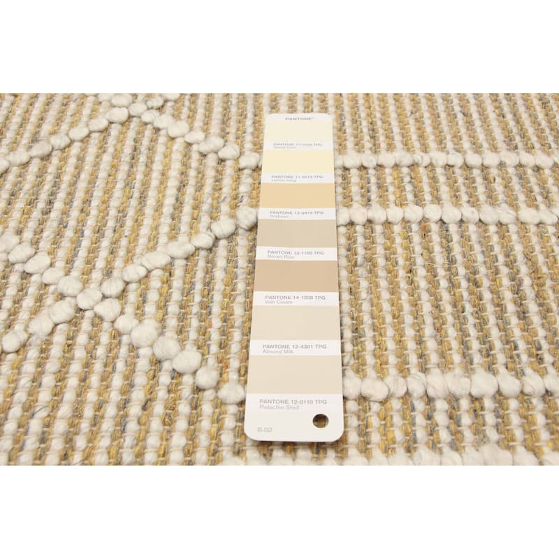 ECARPETGALLERY Braid weave Sienna Tan Wool Rug - 5'2 x 7'3