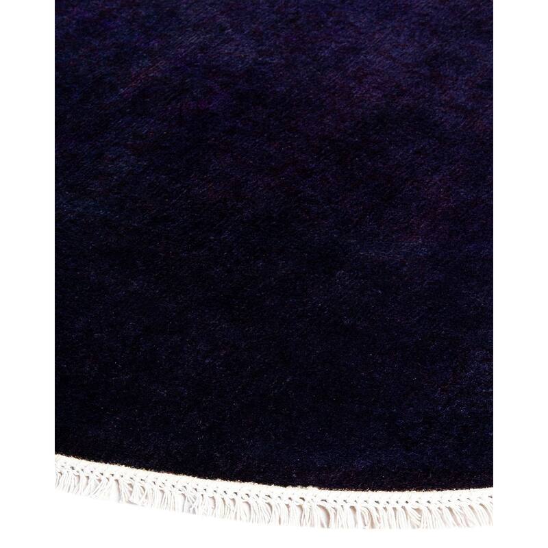 Fine Vibrance, One-of-a-Kind Hand-Knotted Area Rug - Purple, 6' 1" x 6' 1" - 6' 1" x 6' 1"