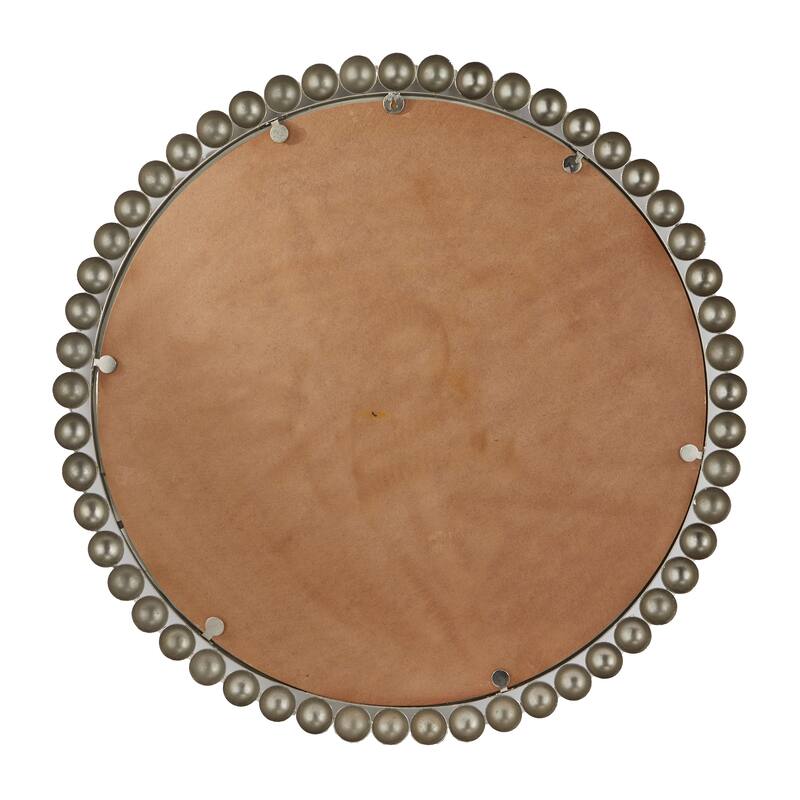 CosmoLiving by Cosmopolitan Metal Wall Mirror with Bead Detailing - Gold or Silver