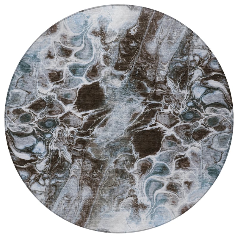HomeRoots Abstract Transitional Rectangle Outdoor Rug