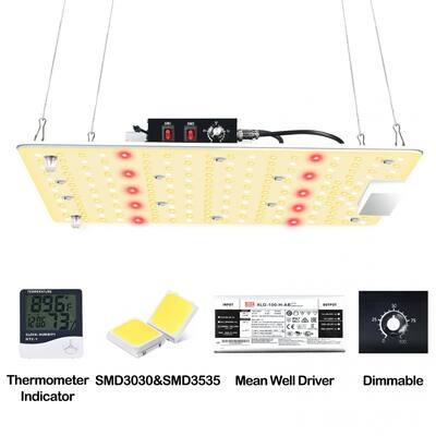 Dimmable 100W Led Grow-Lights For Indoor Plants Full-Spectrum - White