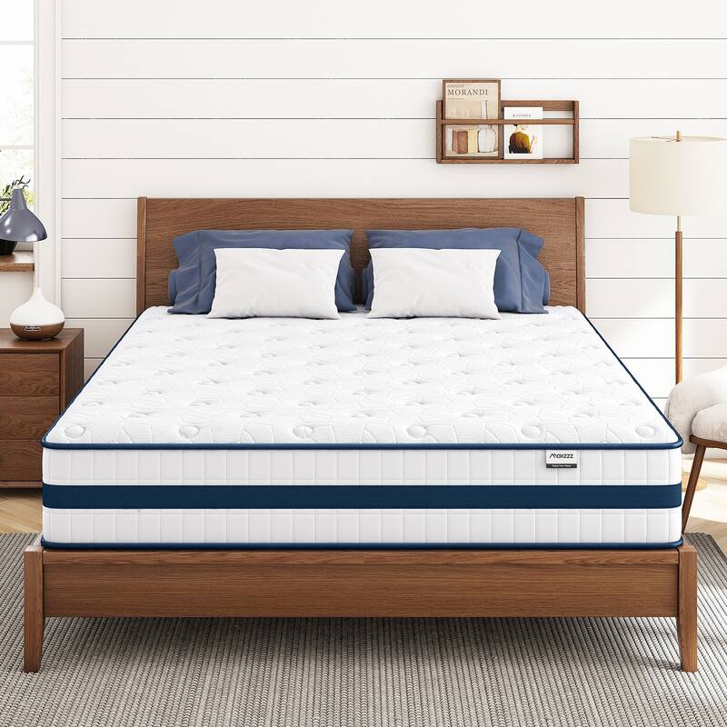 Queen Size Mattress,10 Inch Queen Hybrid Mattresses Pressure Relief & Supportive,Cooling Memory Foam&Individually Pocket Coils