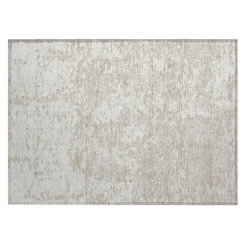 Machine Washable Indoor/ Outdoor Abstract Pixels Chantille Rug