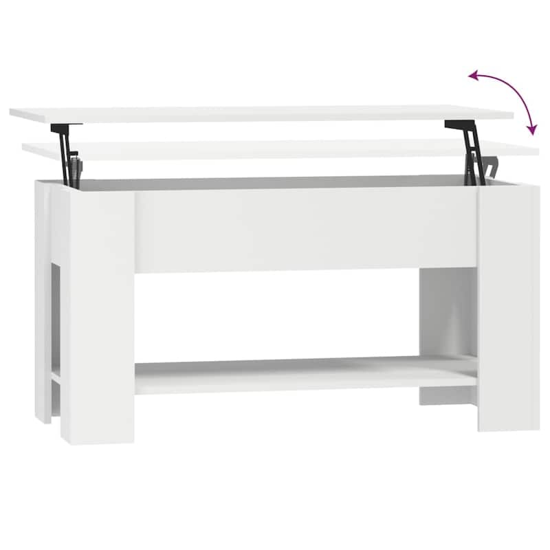 vidaXL Coffee Table Lift Top End Table Accent Side Sofa Table Engineered Wood - 39.8" x 19.3" x 20.5"