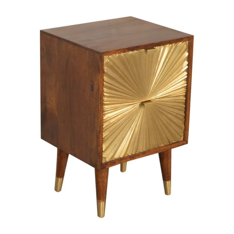 Artisan Furniture Solid Wood Manila Gold Nightstand