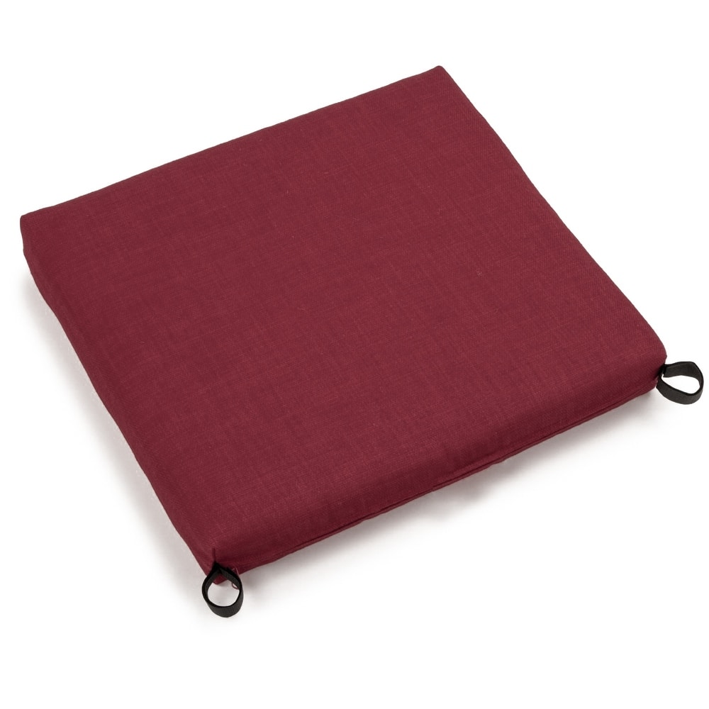 Indoor/Outdoor Polyester Solid Chair Cushion - 20 x 19