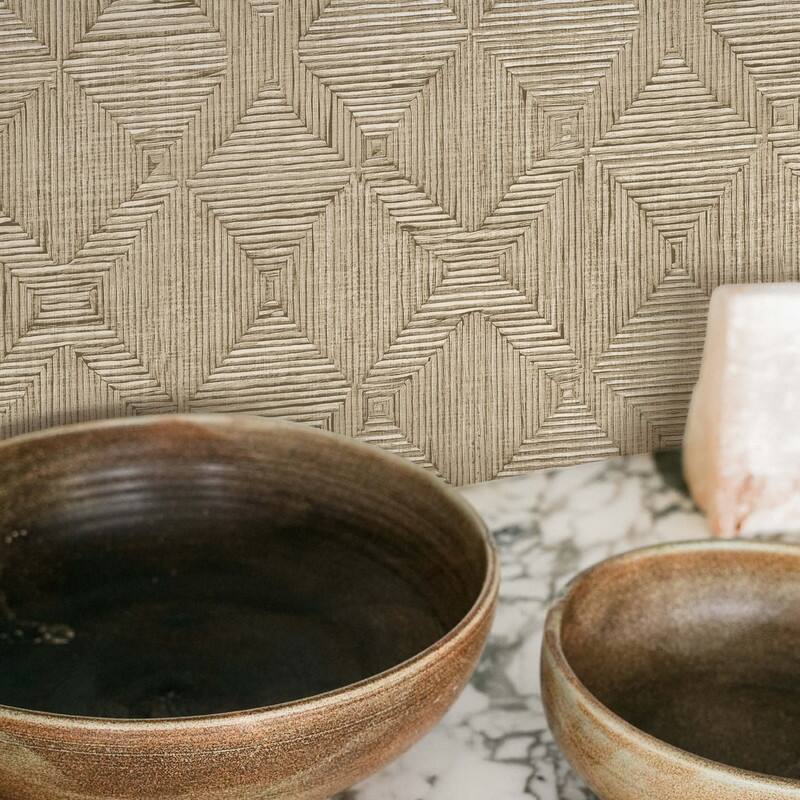 Tempaper Hoffmann Faux Sisal Textured Peel and Stick Wallpaper by Jeremiah Brent