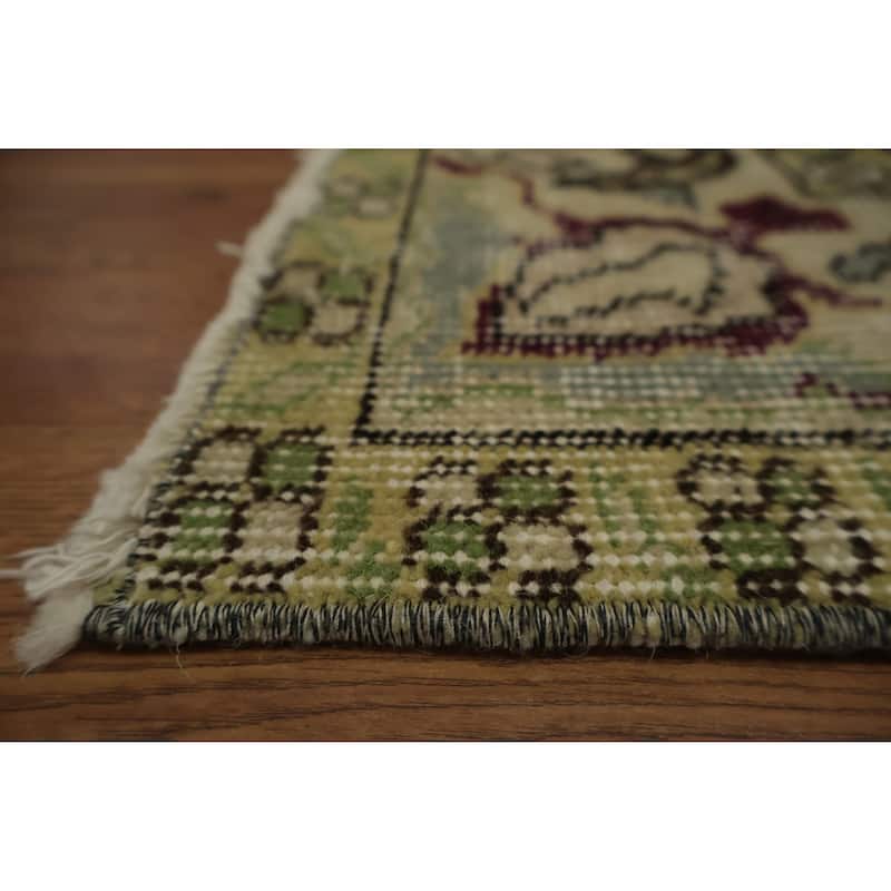 Hand Knotted Oriental 100% Wool Carpet Transitional Floral Brown Anatolian Area Rug - 9' 2'' X 5' 10''