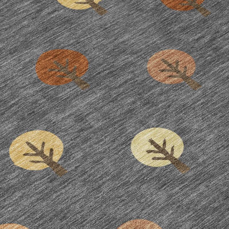 Machine Washable Indoor/ Outdoor Modern Mulvane Chantille Rug