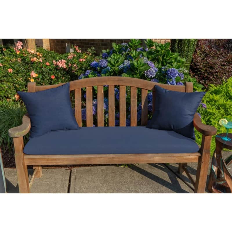 Sunbrella Solid Fabric 1-Piece Indoor/Outdoor Square Throw Pillow, 15"W x 15"L