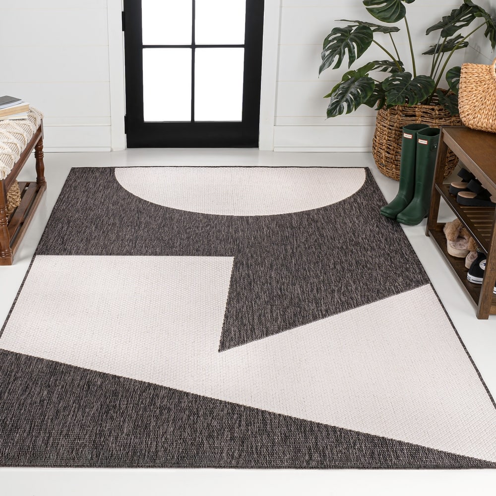 JONATHAN Y Lucian Modern Geometric Abstract Two-Tone Area Rug