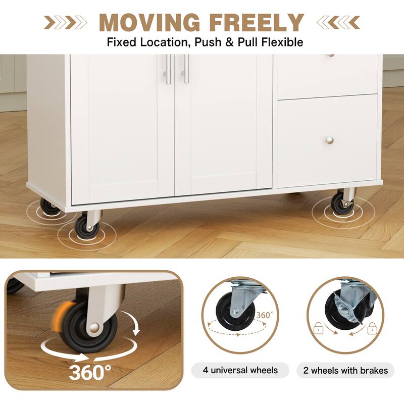 Futzca Storage Kitchen Island Cart