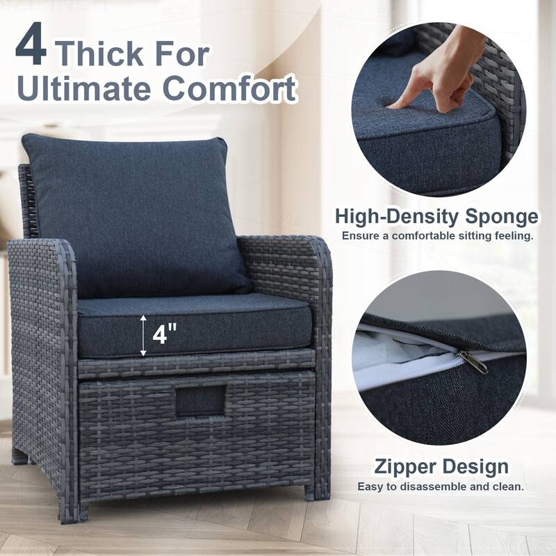 Outdoor Wicker Patio Furniture Set for Relaxing and Stylish Spaces