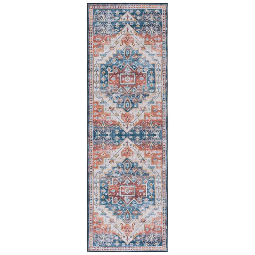 SAFAVIEH Tucson Machine Washable Slip Resistant Janeta Oriental Medallion