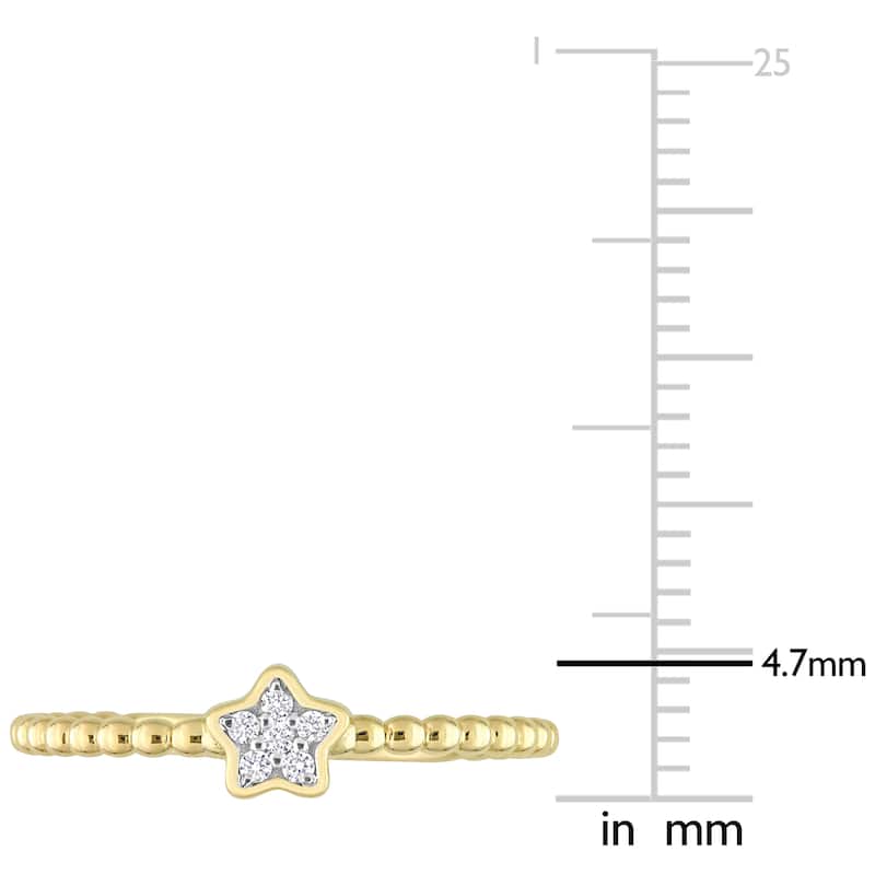 Miadora Diamond Accent Star Ring in 14k Yellow Gold