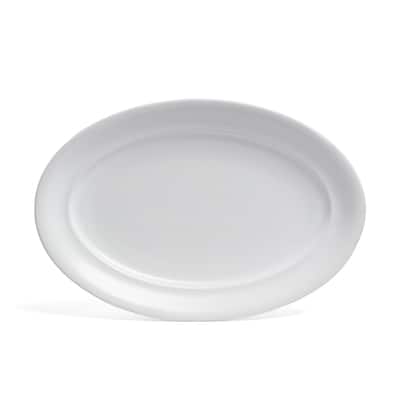over&back Rimmed Semi-Matte Stoneware Oval Serving Platter