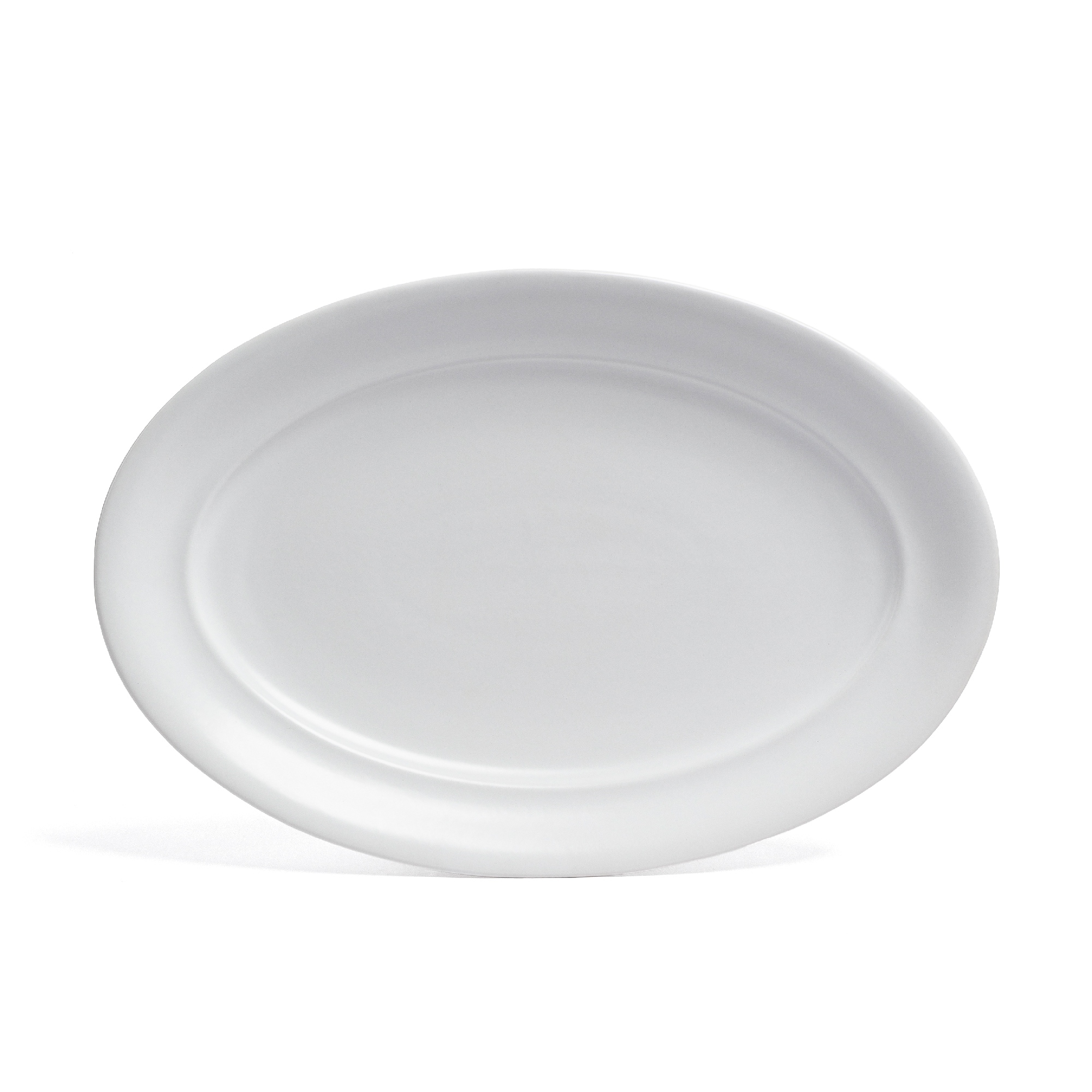 over&back Rimmed Semi-Matte Stoneware Oval Serving Platter