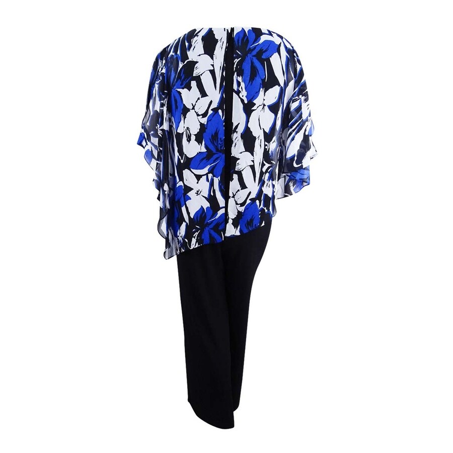 ralph lauren chiffon cape overlay jumpsuit
