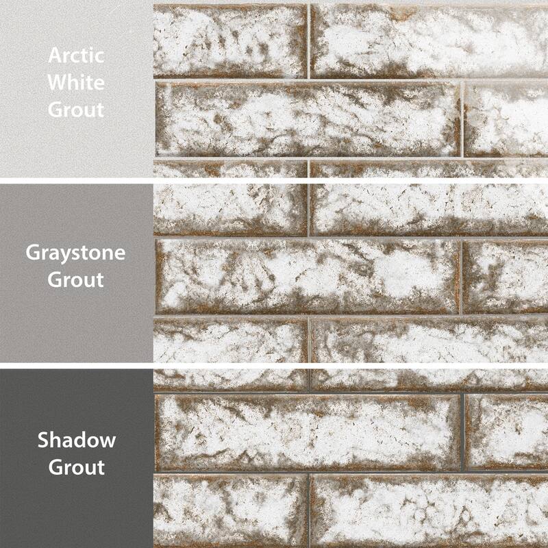 Merola Tile Gaudi React Brick Alpine 2-3/8" x 9-3/4" Porcelain Floor and Wall Tile
