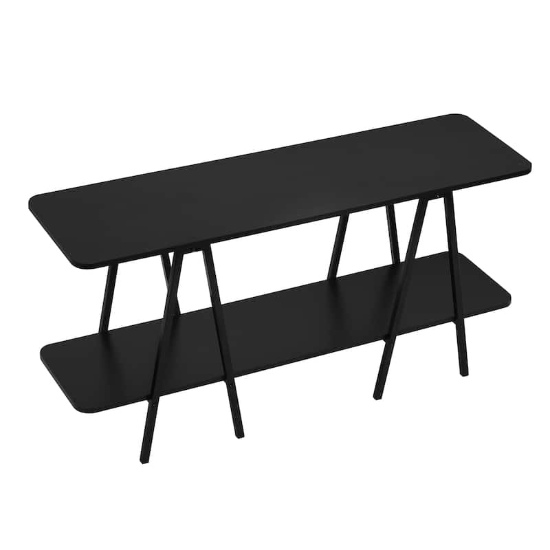 Manhattan Comfort Modern Celine 47.24" Sideboard with 2 Shelves in Black