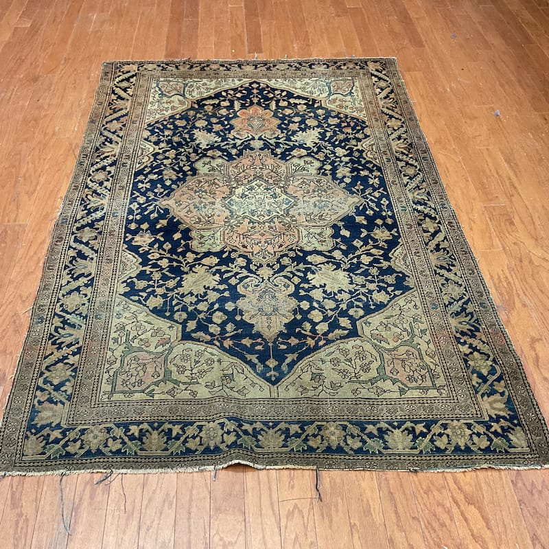 HERAT ORIENTAL Antique 1880s Farahan Wool Rug - 4'4" x 6'8"