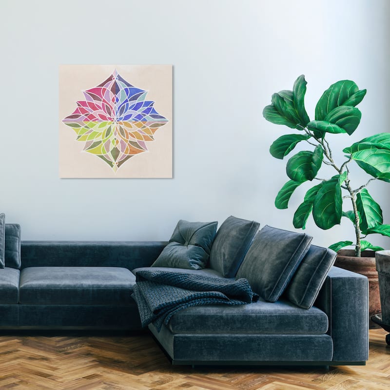 Wynwood Studio Canvas Abstract Floral Seasons Blue and Bohemian & Eclectic Wall Art Canvas Print - 30 x 30