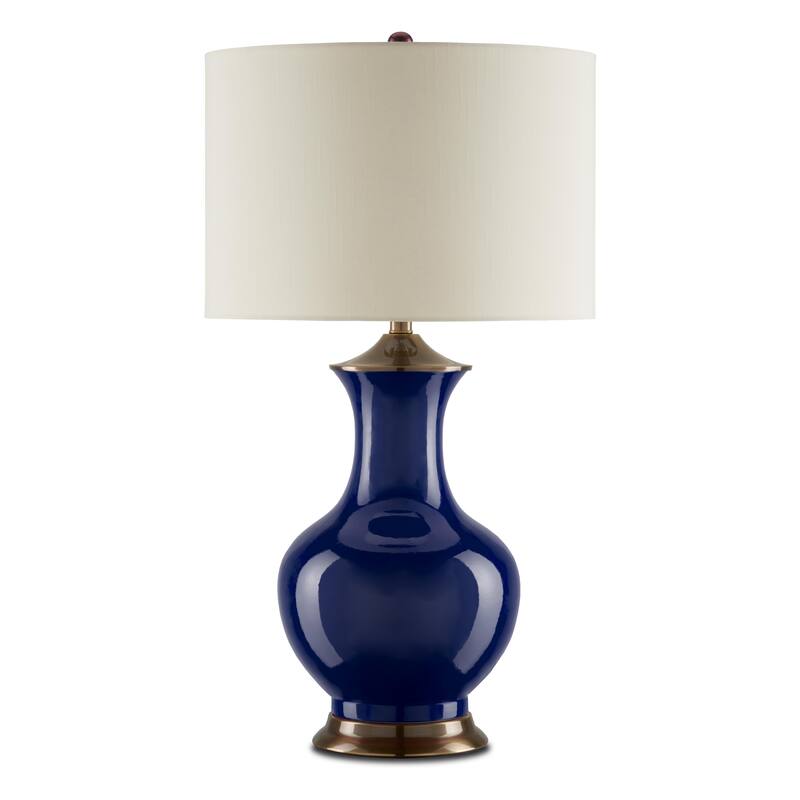 Currey & Company Lilou Blue Table Lamp - 31"h x 17"dia
