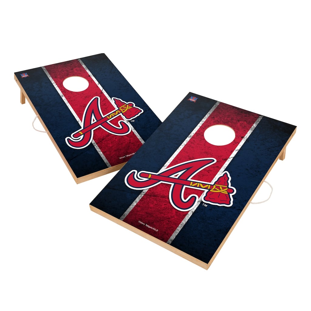 Vintage Atlanta Braves MLB Regulation 2x4 Cornhole Set
