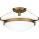 preview thumbnail 7 of 5, Quoizel Semi-Flush Mount 2-Light Semi-Flush Mount in Weathered Brass
