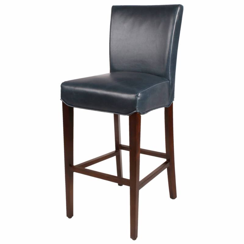 NPD Furniture Milton Bonded Leather Bar Stool - Vintage Blue