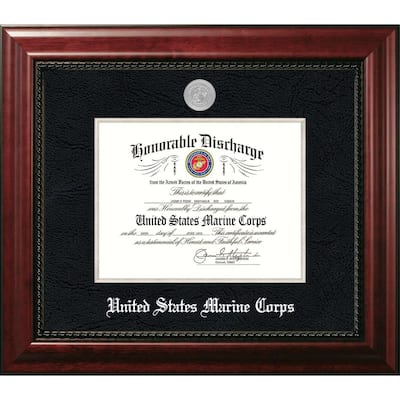 Patriot Frames Marine 8.5x11 Discharge Executive Frame with Silver Medallion