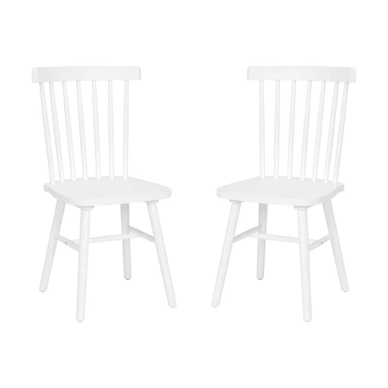 Windsor Style Commercial Solid Wood Spindle Back Dining Chairs -Set of 2