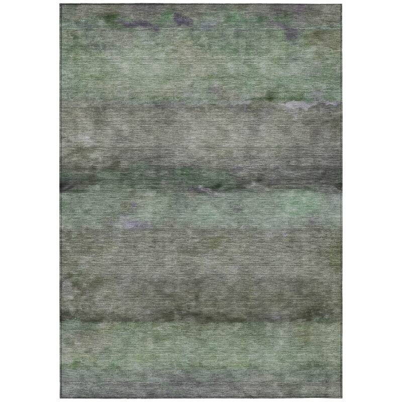 Machine Washable Indoor/ Outdoor Contemporary Ombre Chantille Rug