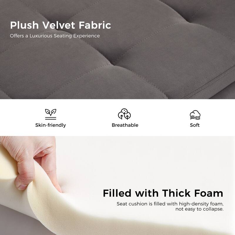 Ramiro Contemporary Velvet Storage Bench by HULALAHOME