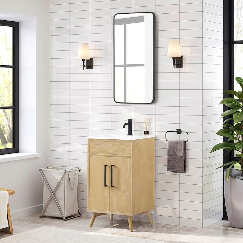 Delhi Bath Vanity with White Ceramic Basin Top without Mirror